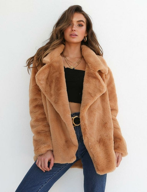 Winter Plush Coat Soft Fur Jackets